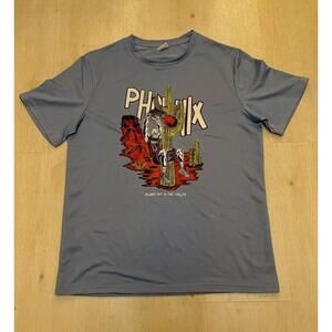 Phoenix Suns Always Hot In The Valley Graphic T Shirt Blue Small Basketball